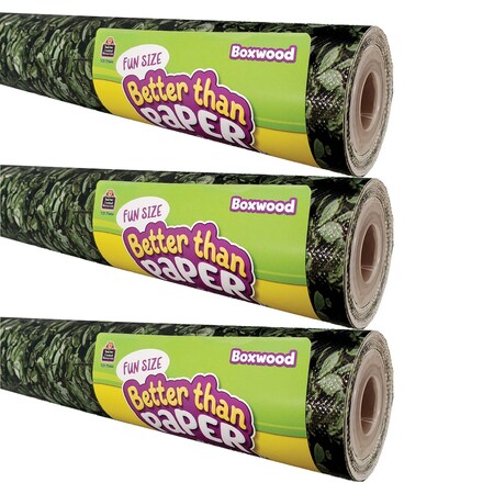 Teacher Created Resources Fun Size Better Than Paper Bulletin Board Roll, 18in. x 12ft., Boxwood, 3PK 77444